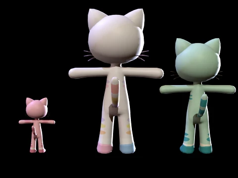 Sweet Cat Character 3D Model