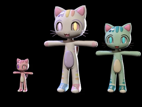 Sweet Cat Character 3D Model