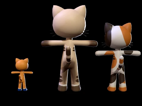 Sweet Cat Character 3D Model