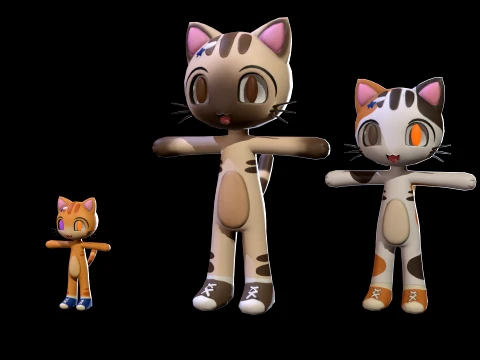 Sweet Cat Character 3D Model