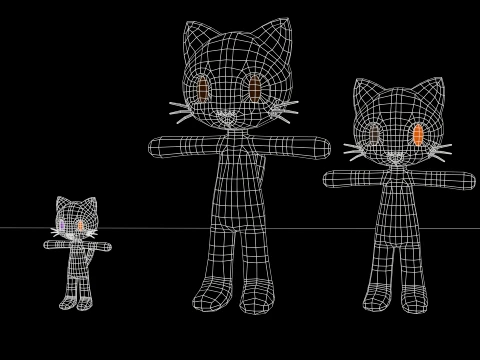 Sweet Cat Character 3D Model