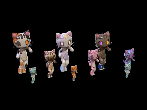 Sweet Cat Character 3D Model