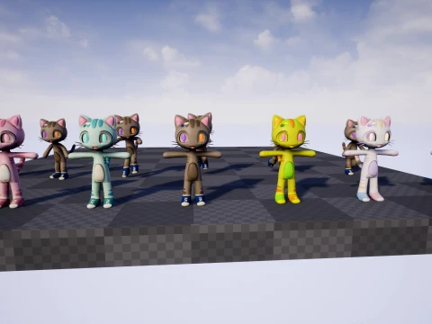 Sweet Cat Character 3D Model