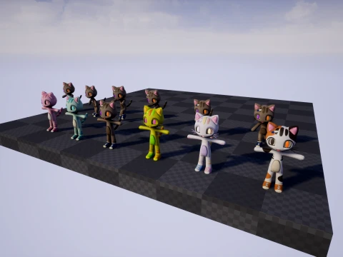 Sweet Cat Character 3D Model