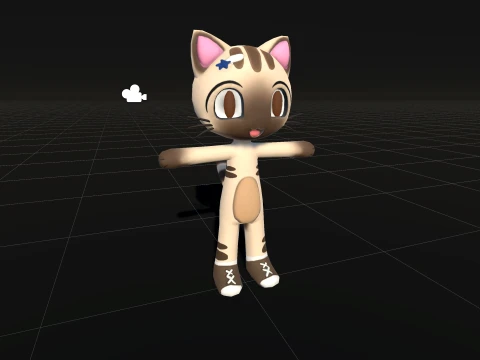 Sweet Cat Character 3D Model