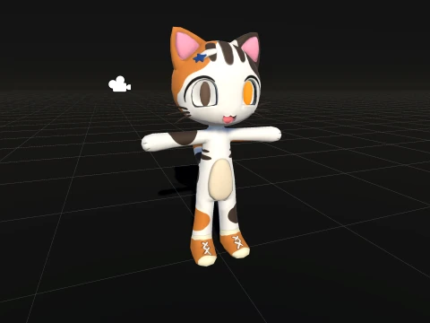 Sweet Cat Character 3D Model