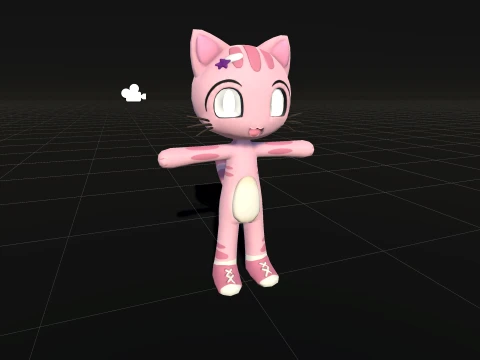 Sweet Cat Character 3D Model