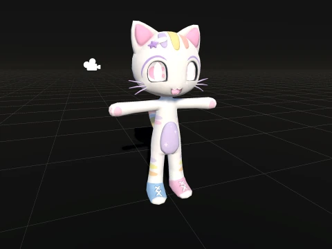 Sweet Cat Character 3D Model