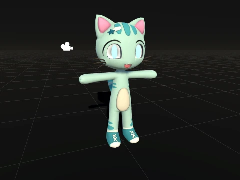 Sweet Cat Character 3D Model