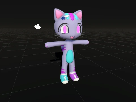 Sweet Cat Character 3D Model