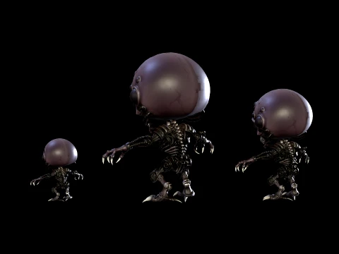 ChibiNecro4Pack2 3D Model