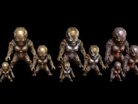 ChibiNecro6Pack2 3D Model