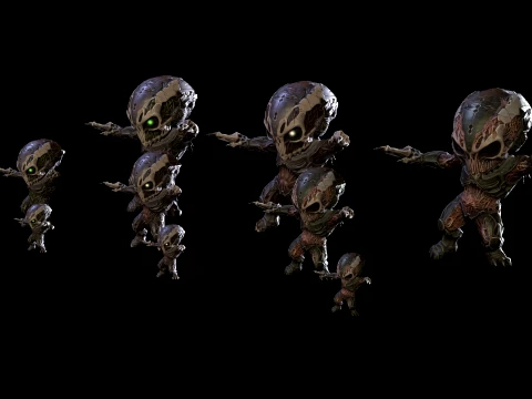 ChibiNecro7Pack2 3D Model