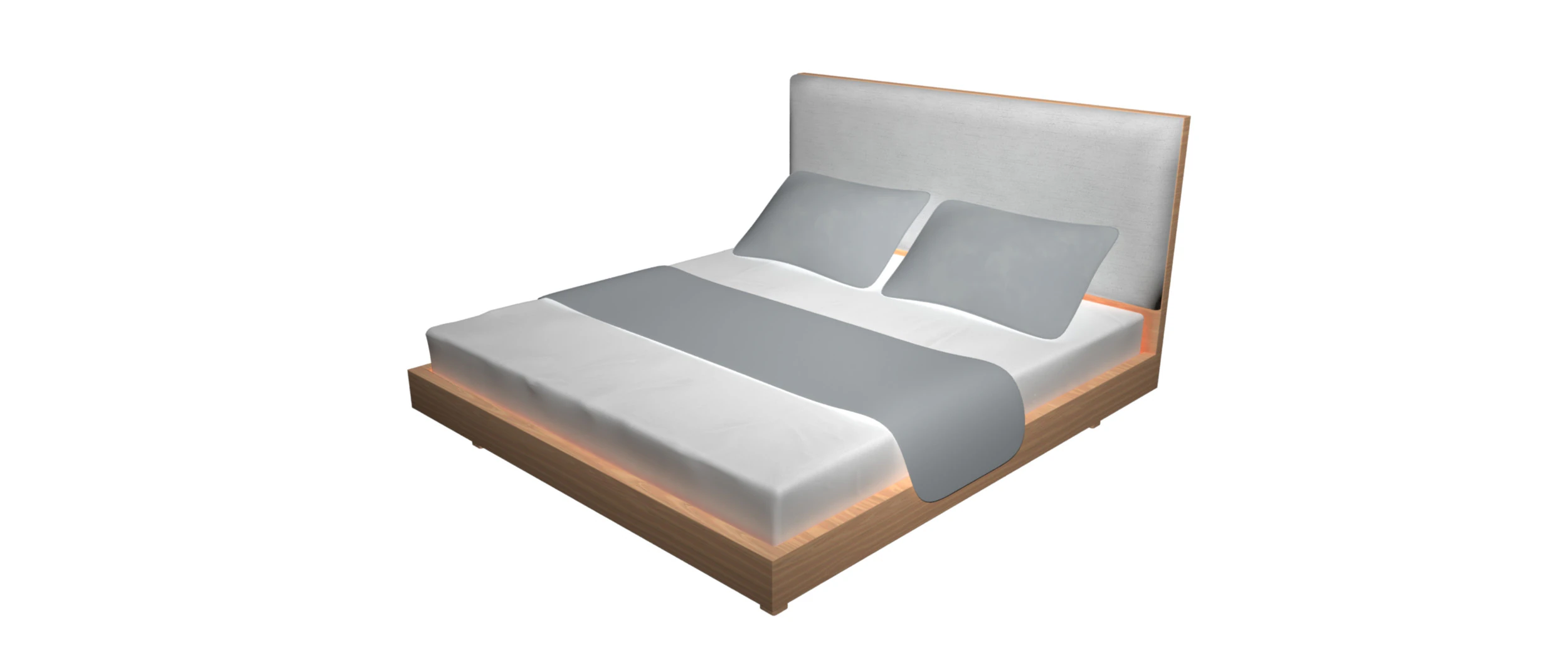 Modern Bed 3D Model .c4d .max .obj .3ds .fbx .stl .blend 