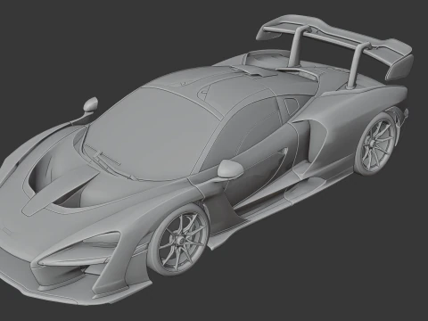 McLaren Senna Modèles 3D en vedette