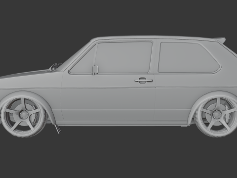 Volkswagen Golf mk1 3D Print Model