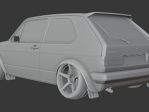 Volkswagen Golf mk1 3D Print Model