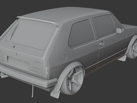 Volkswagen Golf mk1 3D Print Model