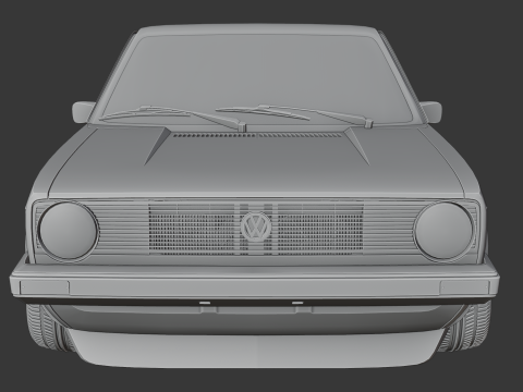 Volkswagen Golf mk1 3D Print Model
