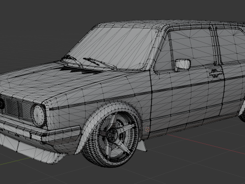 Volkswagen Golf mk1 3D Print Model