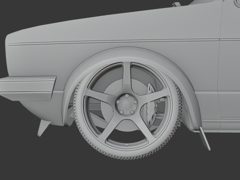 Volkswagen Golf mk1 3D Print Model