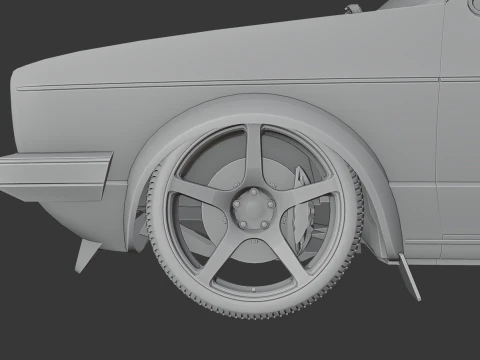 Volkswagen Golf mk1 3D Print Model