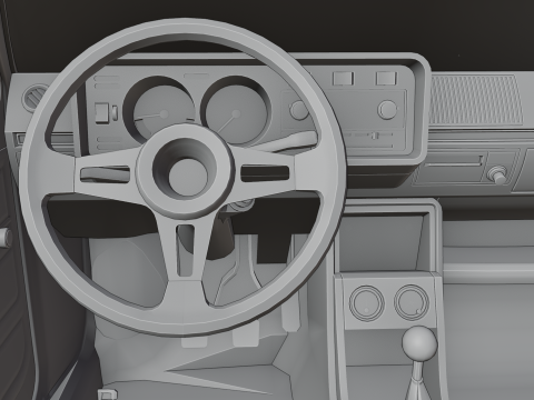 Volkswagen Golf mk1 3D Print Model