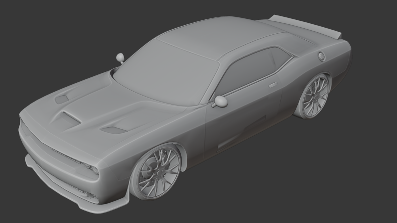 Dodge Challenger SRT Modelo de Impressão 3D .c4d .max .obj .3ds .fbx .stl .blend