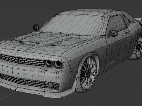 Dodge Challenger SRT 3D Print Model