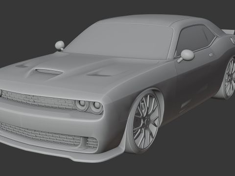 Dodge Challenger SRT Modelo de Impressão 3D
