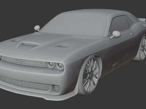 Dodge Challenger SRT 3D Print Model