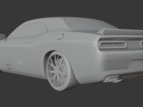 Dodge Challenger SRT Modelo de Impressão 3D