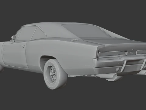 Dodge Charger RT 3D Print Model