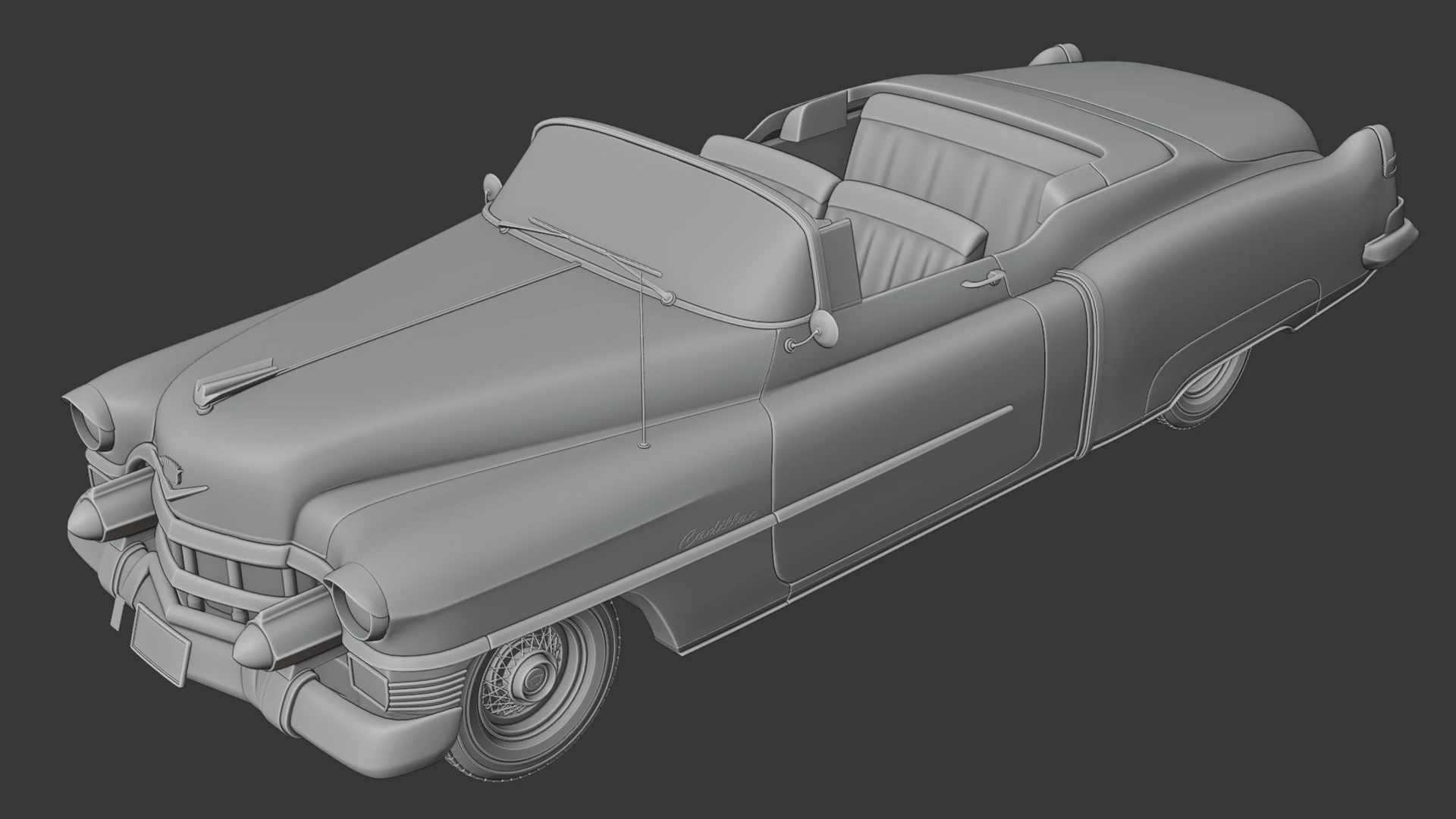 Cadillac Eldorado 1953 3D Print Model .c4d .max .obj .3ds .fbx .stl .blend 