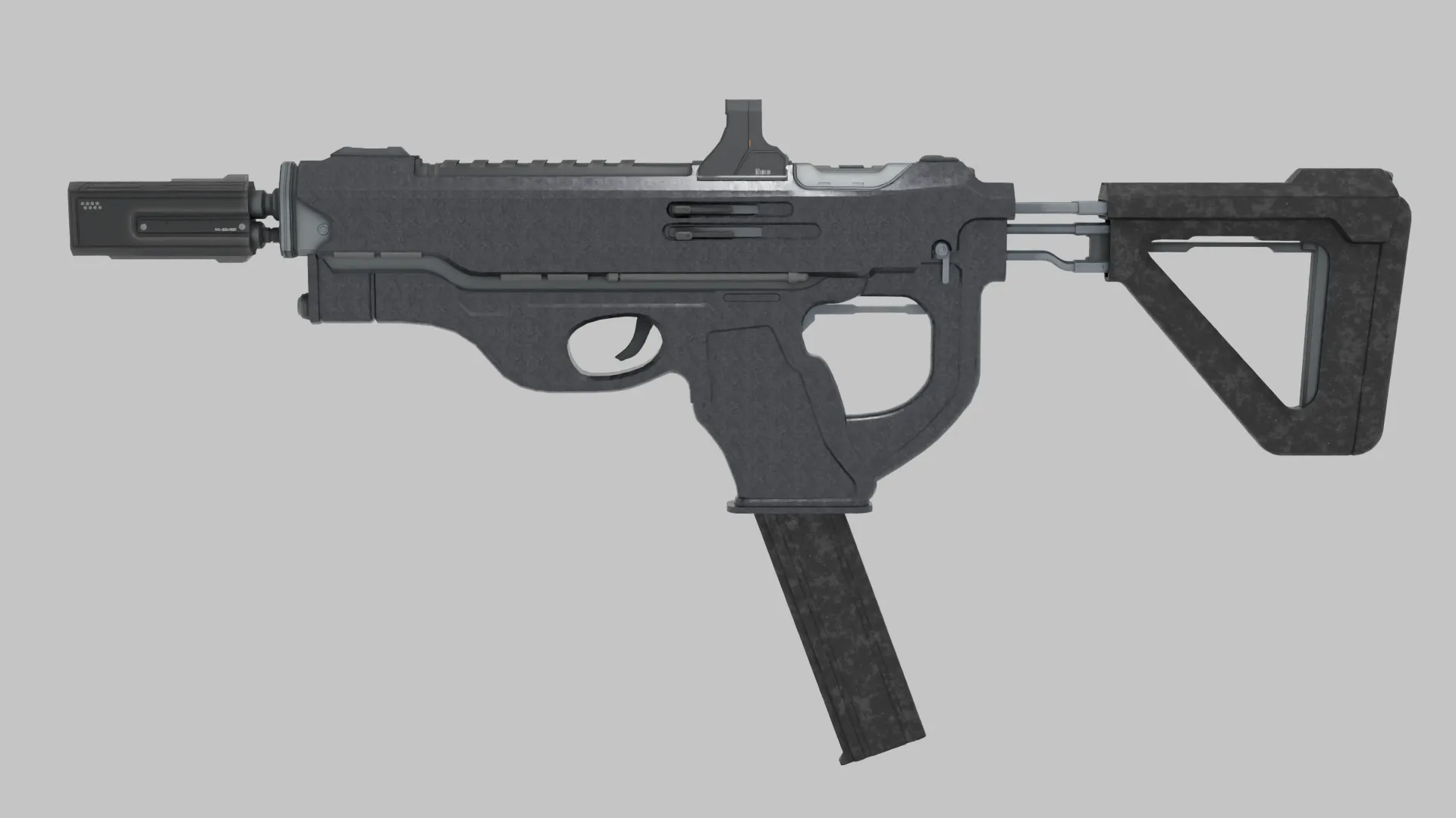 SMG 01 3D Model .c4d .max .obj .3ds .fbx .stl .blend 