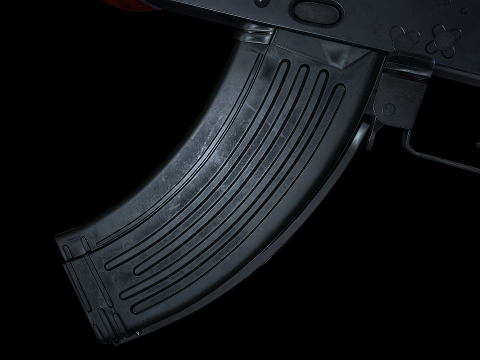 AKM Assault Rifle Game Ready Lowpoly PBR FBX OBJ BLEND Low-poly Modelo 3D