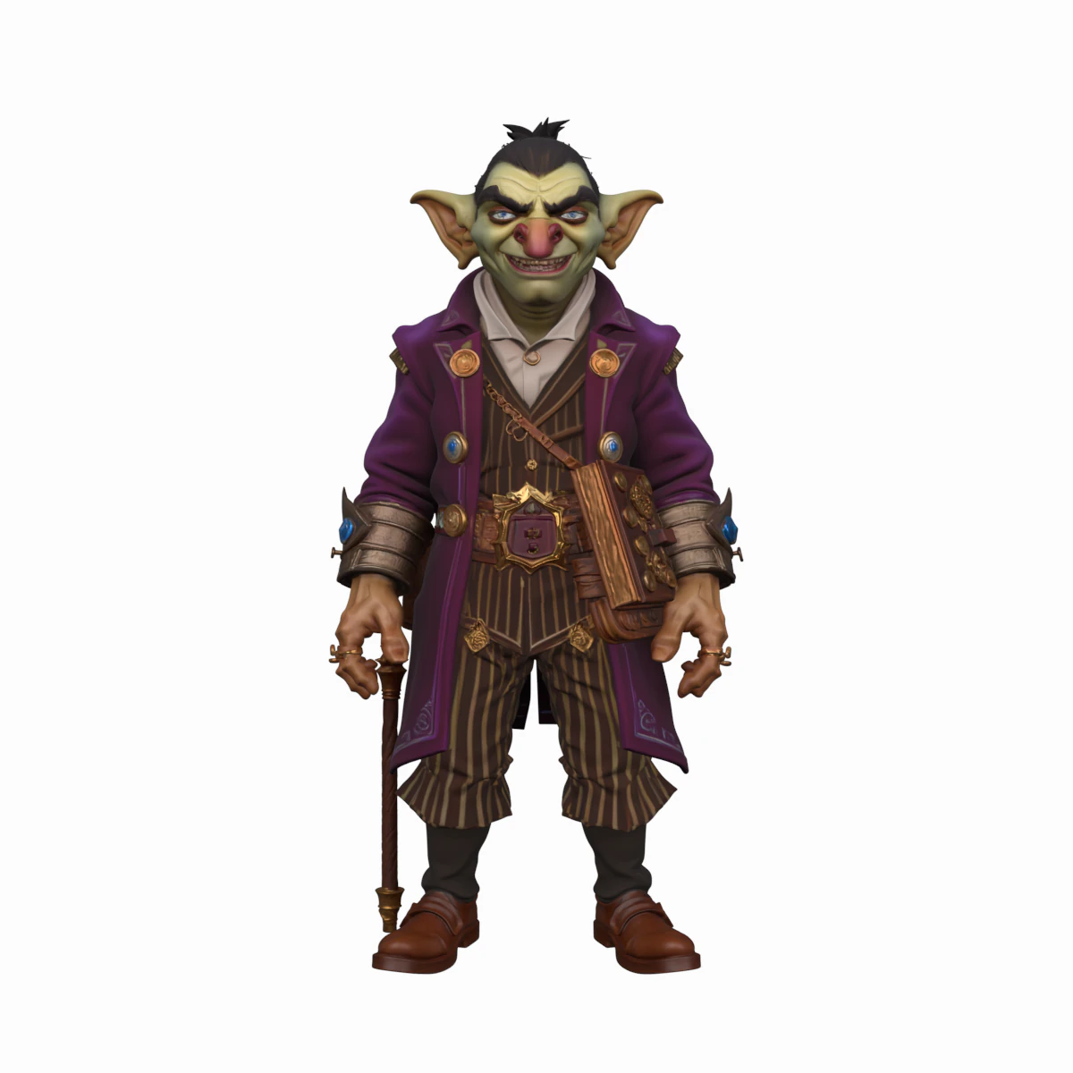 Intricate Sly Goblin Merchant World of Style 3D Model .c4d .max .obj .3ds .fbx .stl .blend 