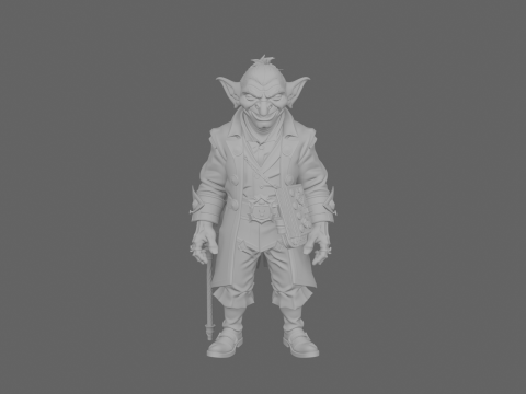 Intricate Sly Goblin Merchant World of Style 3D Modell