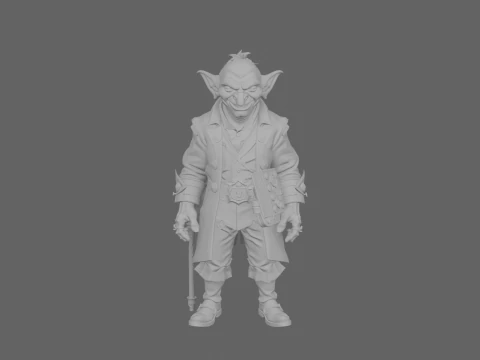 Intricate Sly Goblin Merchant World of Style 3D Model