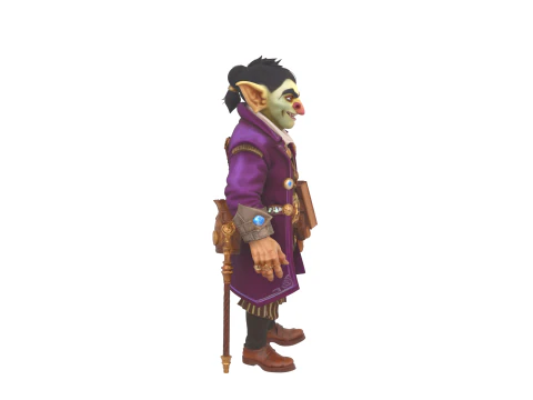Intricate Sly Goblin Merchant World of Style 3D Model