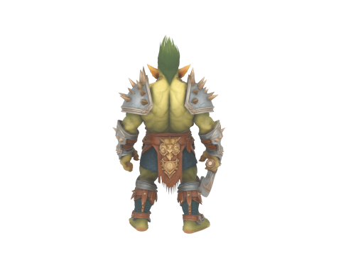 Fierce Muscular Goblin Warrior in World of Style 3D Модель