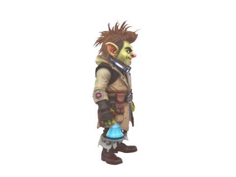 Highly Detailed Eccentric Goblin Alchemist World of Style 3D मॉडल