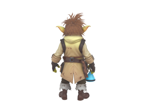 Highly Detailed Eccentric Goblin Alchemist World of Style 3D मॉडल