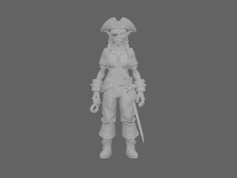 Highly Detailed Roguish Goblin Pirate World of Style 3D Modell