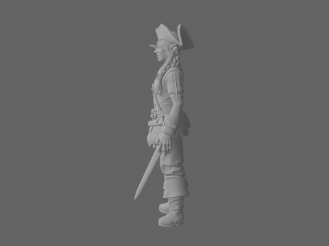 Highly Detailed Roguish Goblin Pirate World of Style 3D Modell