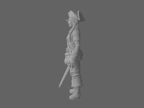 Highly Detailed Roguish Goblin Pirate World of Style 3D Model