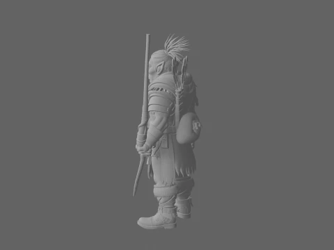 Highly Detailed Agile Goblin Hunter in World of Style 3D Model