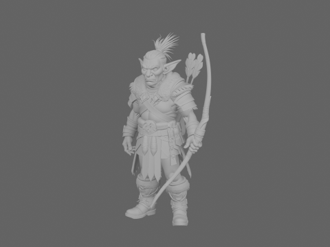 Highly Detailed Agile Goblin Hunter in World of Style Modelo 3D