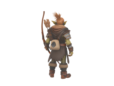 Highly Detailed Agile Goblin Hunter in World of Style Modelo 3D