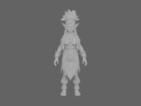 Mystical Tribal Goblin Shaman World of Style Modelo 3D